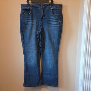 Avenue Blue Flare Jeans - Women's Wide Leg